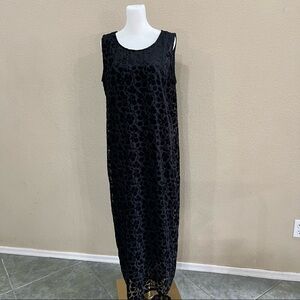 Women’s Vintage DRESSING CLIO  Size Large Midi Goth Grunge Dark Romantic Dress